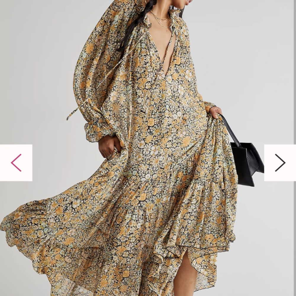 Free People Feeling Groovy Floral Midi Dress
